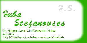 huba stefanovics business card